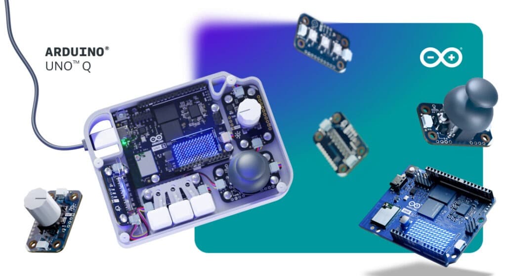 Build your own physical interface with the new Arduino® UNO™ Q SBC Controller Bundle