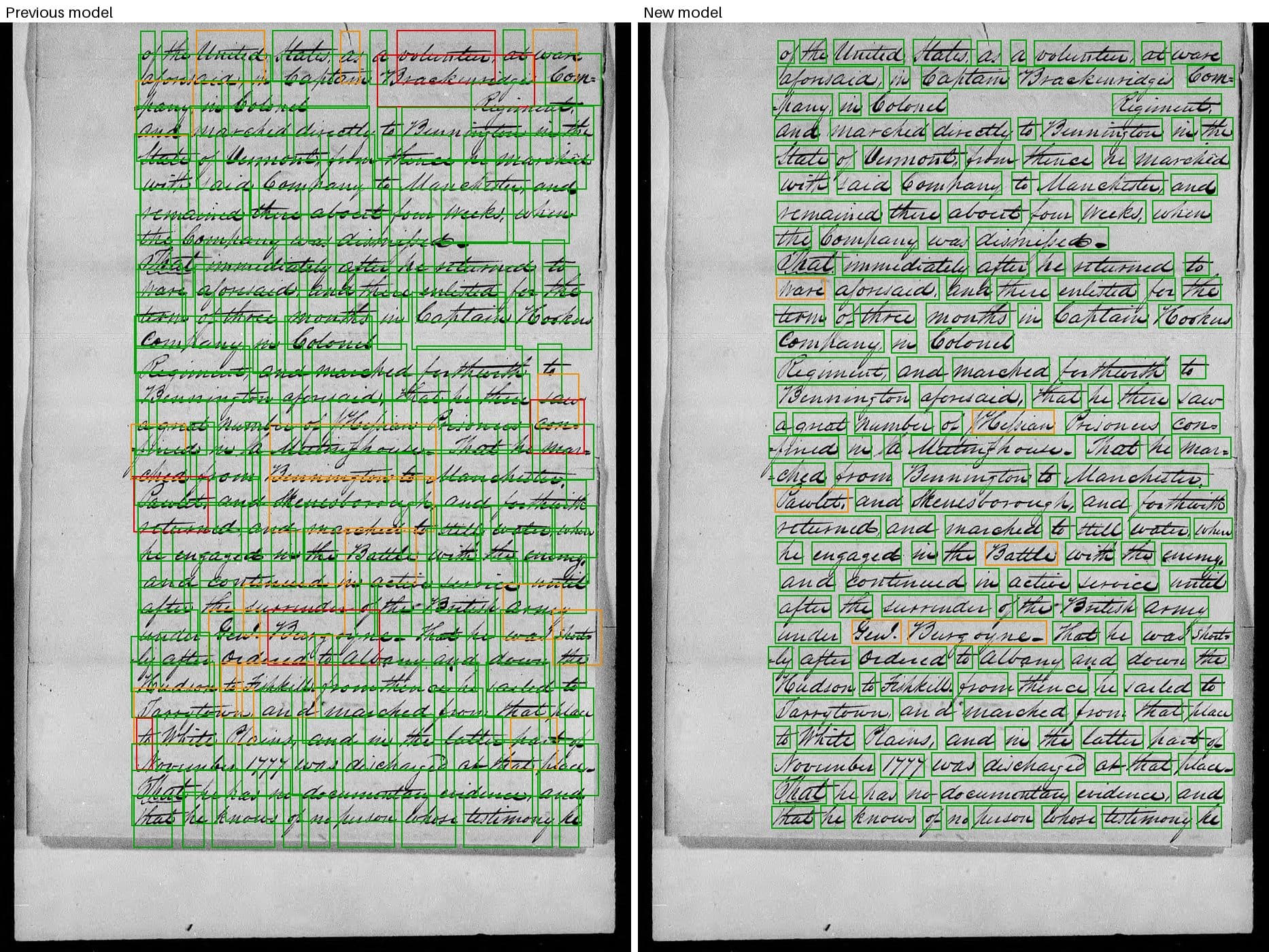 Word boxes that hold up on handwriting
