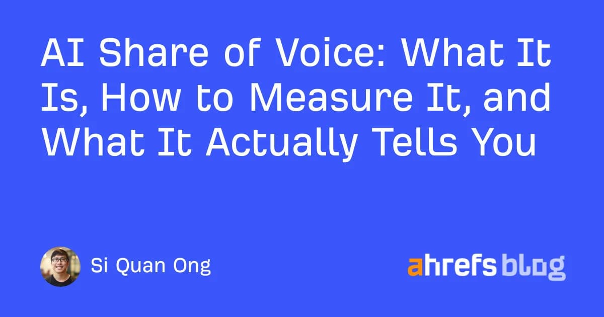 AI Share of Voice: What It Is, How to Measure It, and What It Actually Tells You