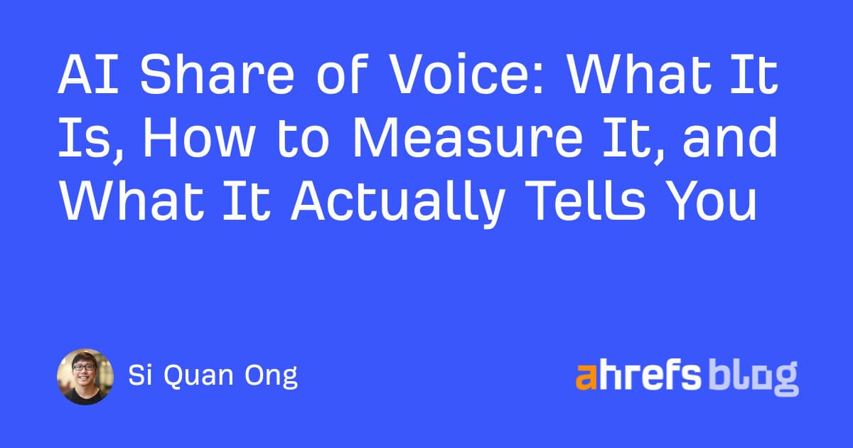 AI Share of Voice: What It Is, How to Measure It, and What It Actually Tells You